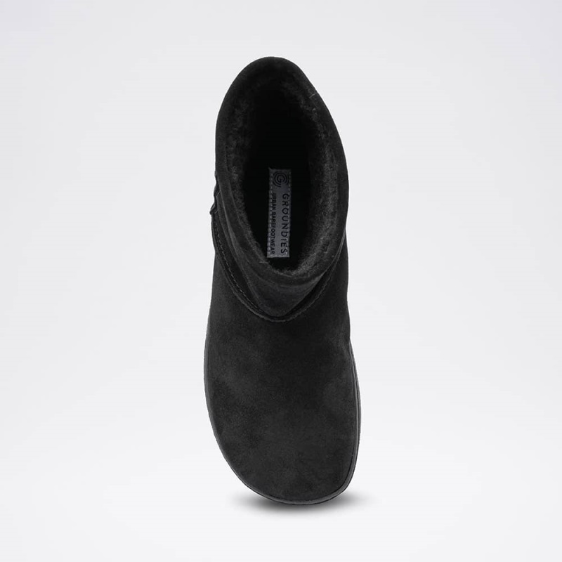 Groundies Schweiz Schwarz Kuschelstiefel Damen
