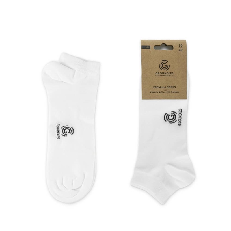 Premium Socken Low Groundies Schweiz Weiss